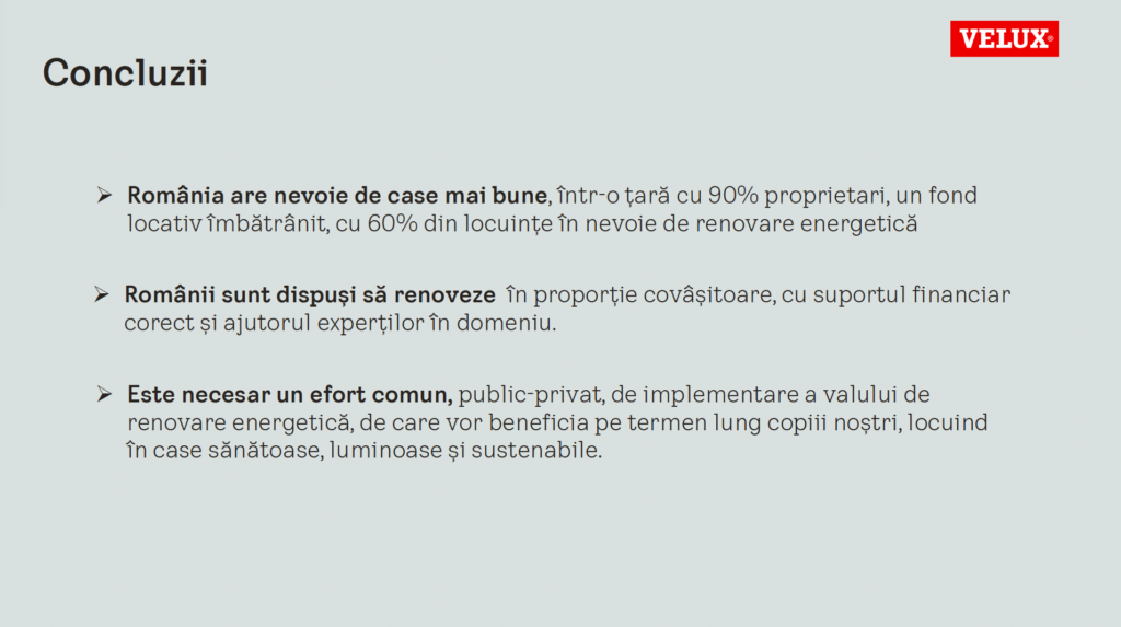 Studiu VELUX România: 79% dintre proprietarii de case din România și-ar renova energetic locuințele pentru a locui mai bine 